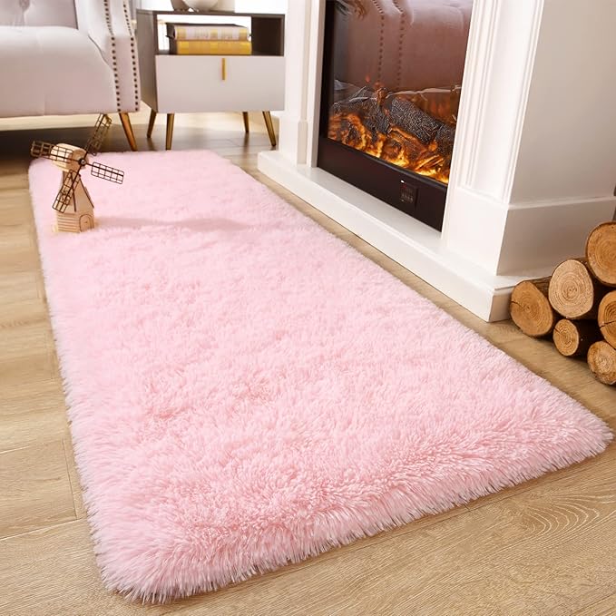 Chicrug Soft Runner Rug for Bedroom Living Room Plush Fluffy Rugs 2x6 Feet - Image 2