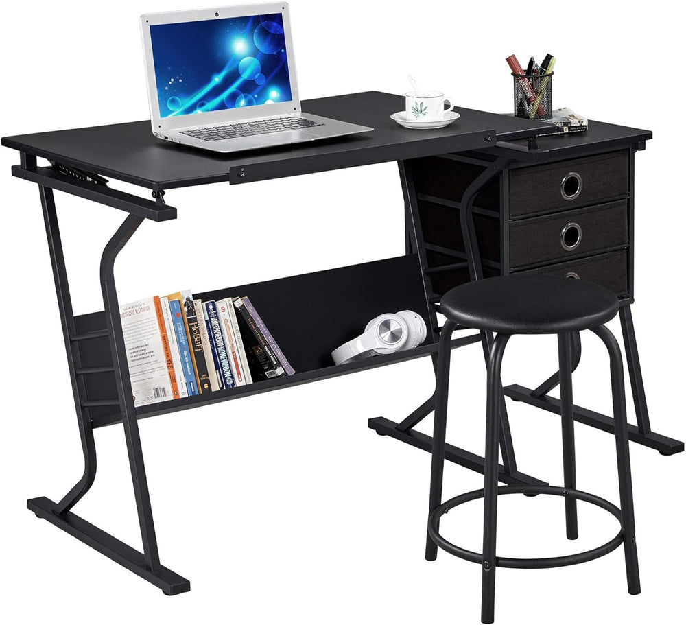 Yaheetech Drafting Table for Adults/Artists, Drawing Desk, Tabletop Adjustabl...