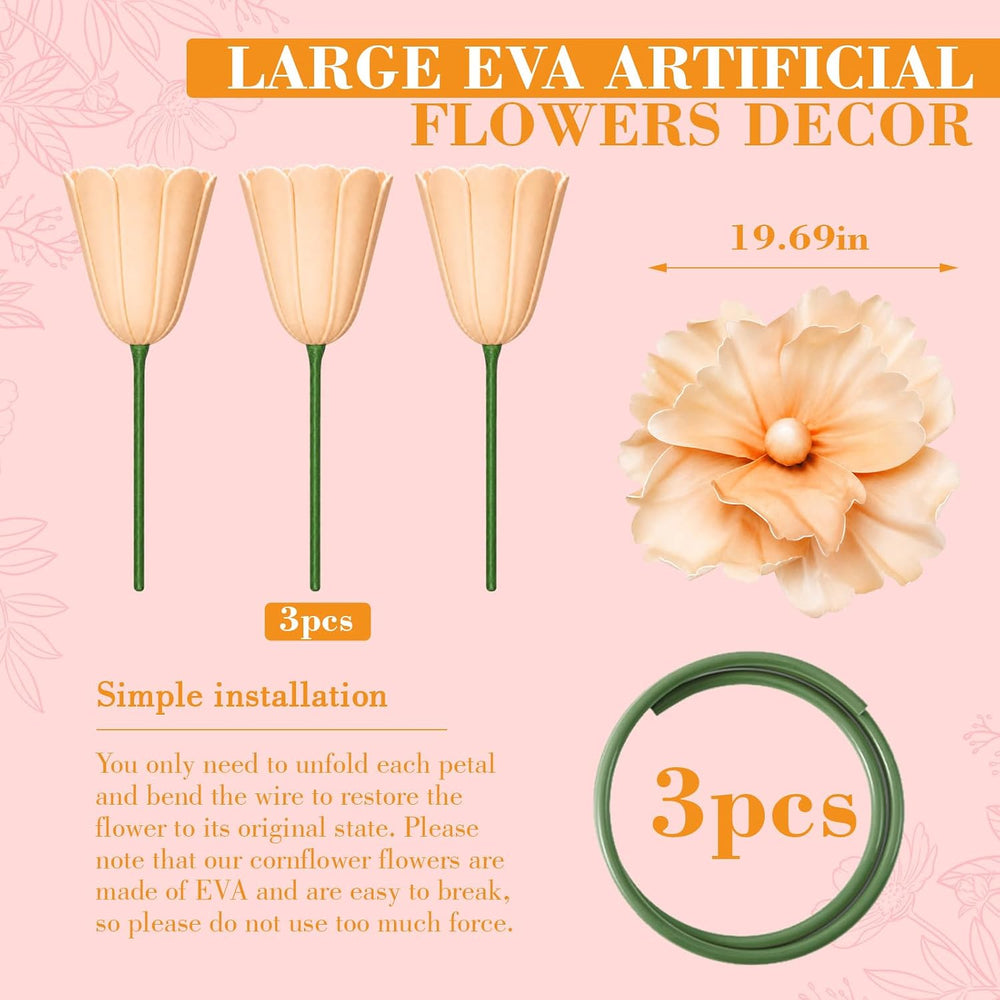 3 PCS 5ft Giant Artificial Flower, Back to School Decor