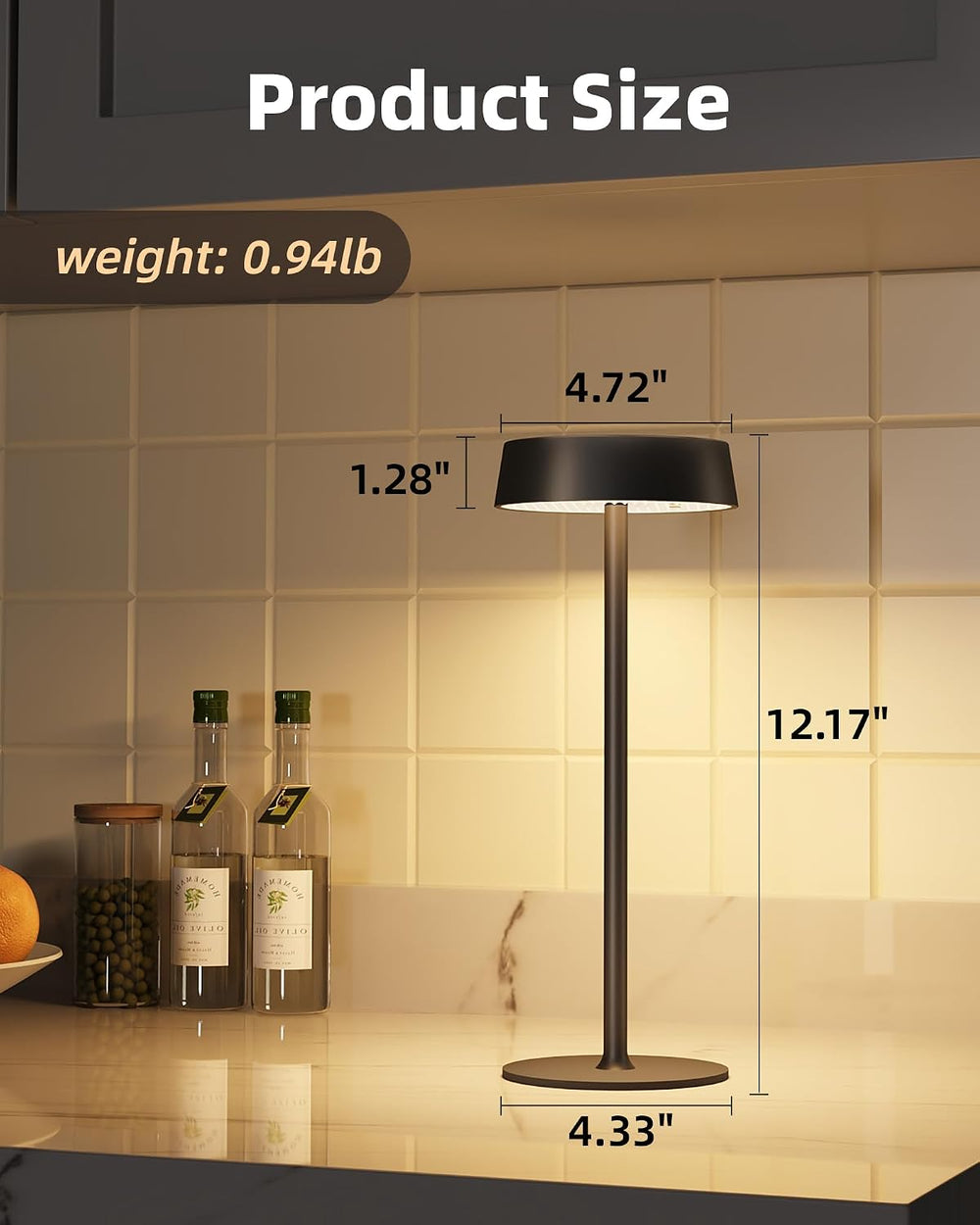 EZVALO Rechargeable Cordless Table Lamp 2 Pack, RGB & 360° Rotating Head