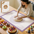 Silicone Pastrty Mat for Dough Rolling, Extra Thick Silicone Baking Mat by MimekitchenKitchenHelper
