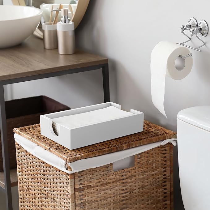 Napkin Holder for Bathroom, Wooden Guest Towel Holder Tray for Bathroom - Image 6