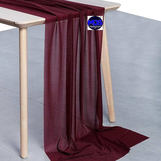 MDS Halloween Chiffon Table Runner - 5 Pack, 29 x 170 Inches, 14ft Each - She...