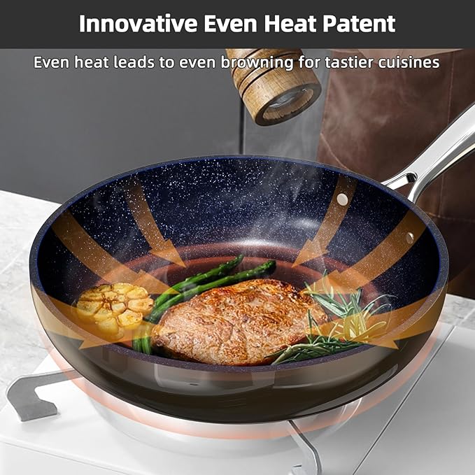 Nuwave Lux 13pc Forged Lightweight Cookware Set PFAS Free, Healthy G10 Duralon