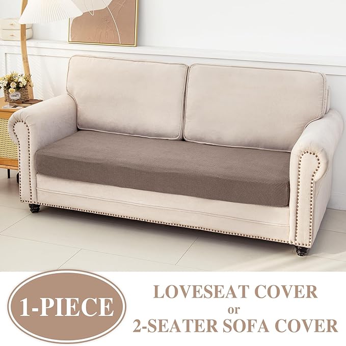 Couch Cushion Cover Loveseat Cover or 2 Seat Sofa Cover Washable Stretch - Image 2