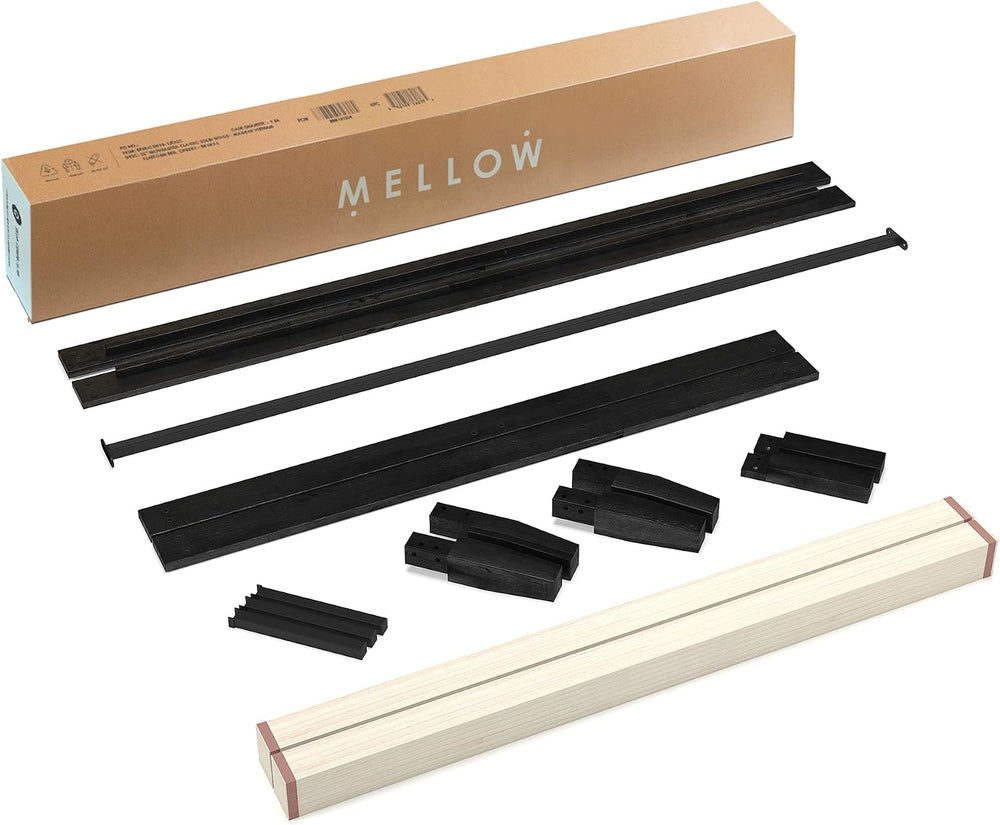 Mellow Naturalista Classic 12 Inch Solid Wood Platform Bed with Wooden Slats,...