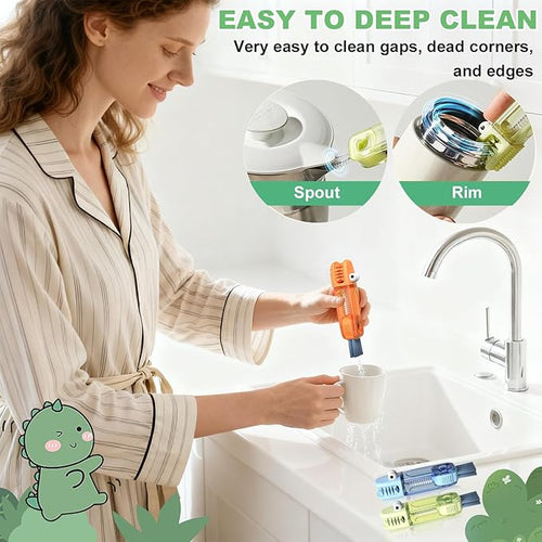 6 PCS Cup Lid Gap Cleaning Brush, Portable Water Bottle Brush, Bottle Gaps - Image 2