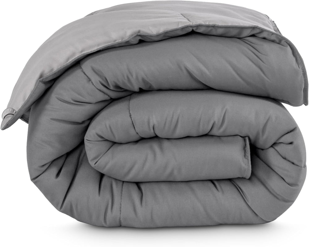 Bare Home Reversible Comforter (Twin/Twin XL, Grey/Light Grey)