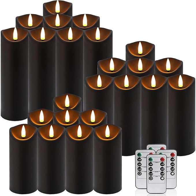24 Pack Halloween Decoration Flickering Flameless Candles, Battery Operated L...