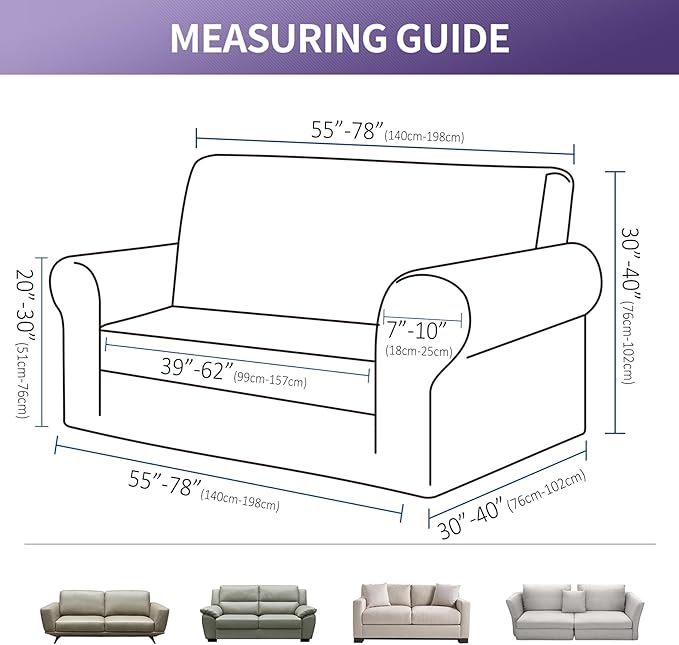 Joccun Stretch Loveseat Couch Cover Slipcover, 1-Piece Sofa Cover - Image 2