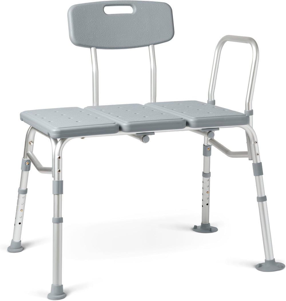 Medline Transfer Bench for Bathtubs and Showers, Adjustable Shower Bench and ...