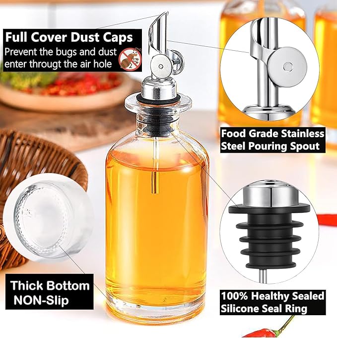 Pafusen 2 Pack Weighted Liquor Pour Spout, Auto Flip Olive Oil Dispenser Spout - Image 3