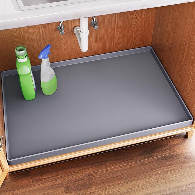 FLATO Waterproof Under Sink Mat 31" x 22" Shelf Liner by Unknown