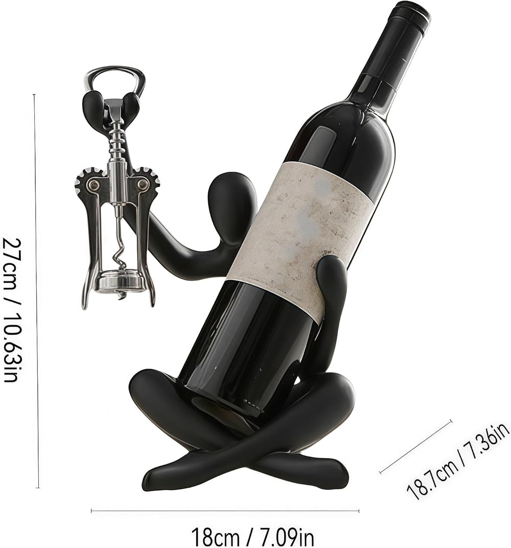 XINXUAN Modern Wine Bottle Holder, Resin Hollow-Out Design Decorative Wine Ra...