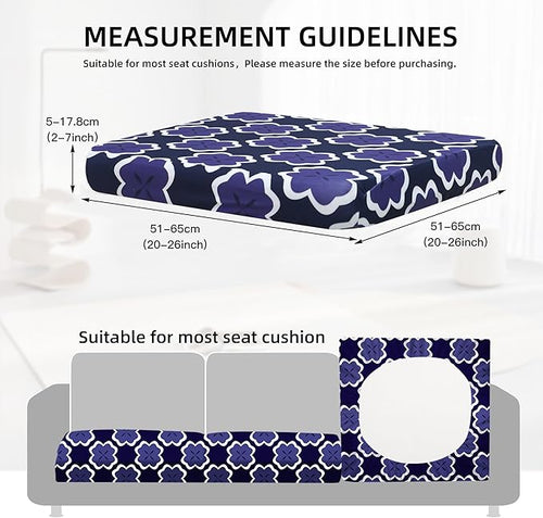 8Pcs Outdoor Cushion Covers, Patio Cushion Covers, Stretch Elastic Slipcovers - Image 2