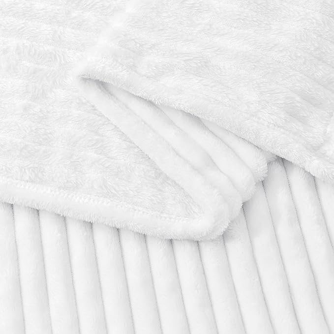 BEDELITE Fleece Throw Blanket for Couch – 3D Ribbed Jacquard Soft and Warm - Image 4