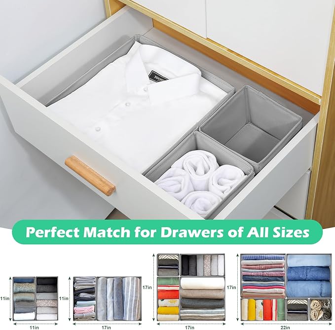 Drawer Clothing Organizer 16-Pack, Fabric Folding Wardrobe Organizer, Can Store - Image 5