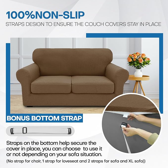 XINEAGE New 3 Pieces Couch Covers - Image 5