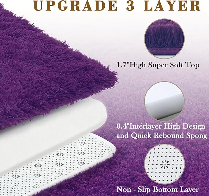 Rugs for Living Room 5x8, Alfombras para Salas Shag Large Plush Soft Area Rug - Image 5