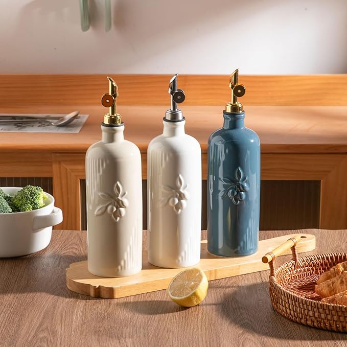 Sweejar Ceramic Olive Oil Dispenser Bottle - Image 3