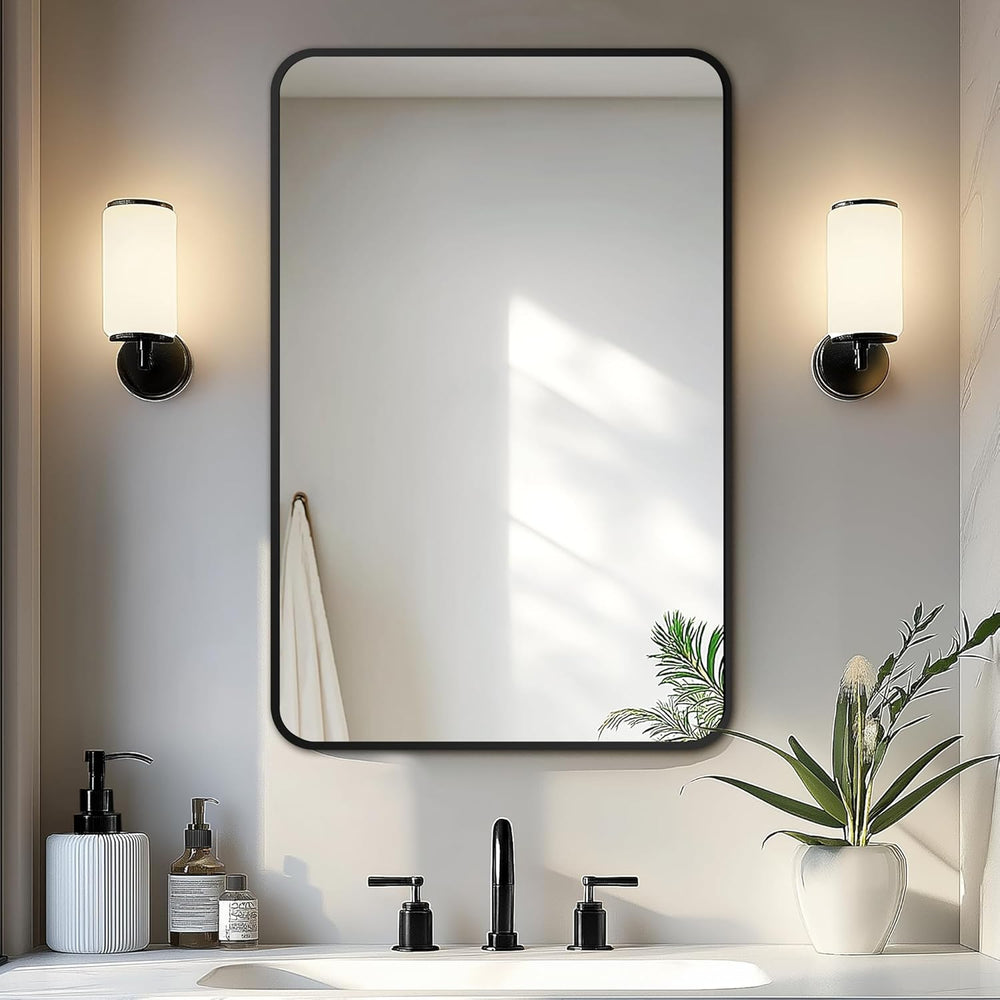 Bathroom Vanity Mirror, Black Framed Mirror for Over Sink, 30x20