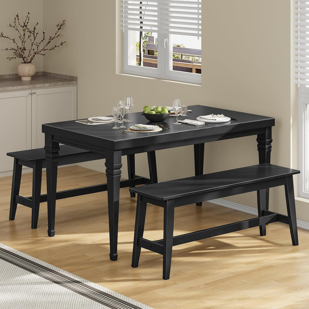 HOOBRO 39.3'' Bamboo Dining Bench, Farmhouse Kitchen Table Bench, Kit...