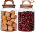 SAIOOL Canister Set of 2, Glass Kitchen Canisters by SAIOOL