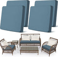 Newwiee Set of 4 Stretch Patio Cushion Covers Sofa Couch Seat Chair Slipcovers by Newwiee