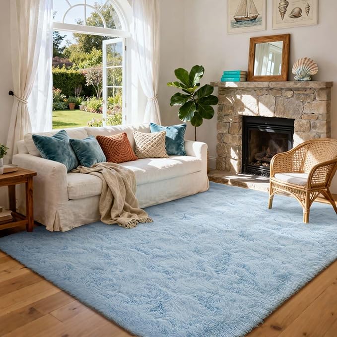 9x12 Ft Extra Large Shag Rugs for Living Room, Ultra Soft Fluffy Furry Area - Image 3