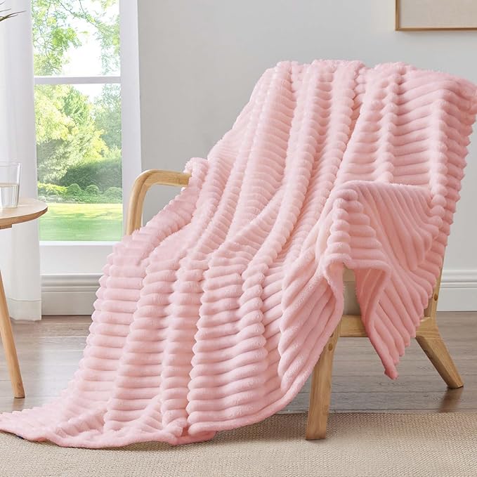 BEDELITE Fleece Pink Throw Blanket by BEDELITE