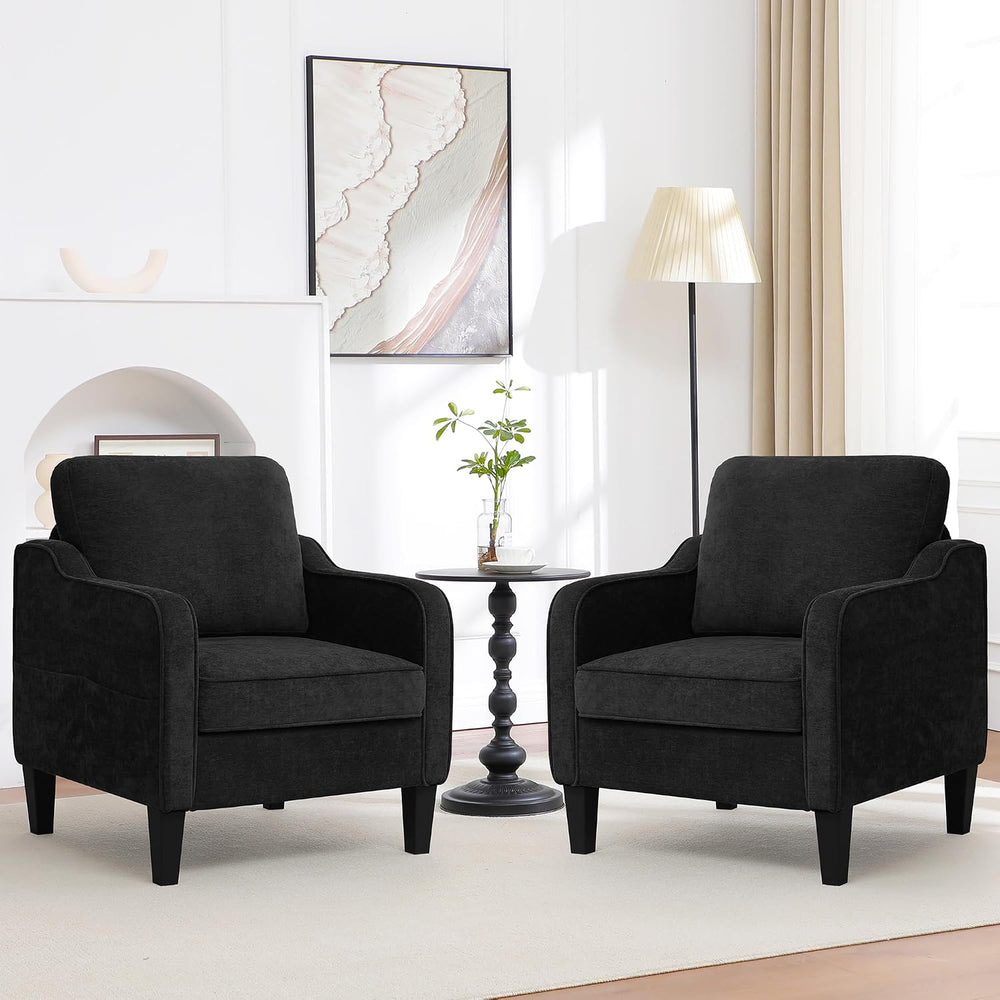 Accent Chair for Living Room, Mid Century Modern Reading Chair for Bedroom, U...