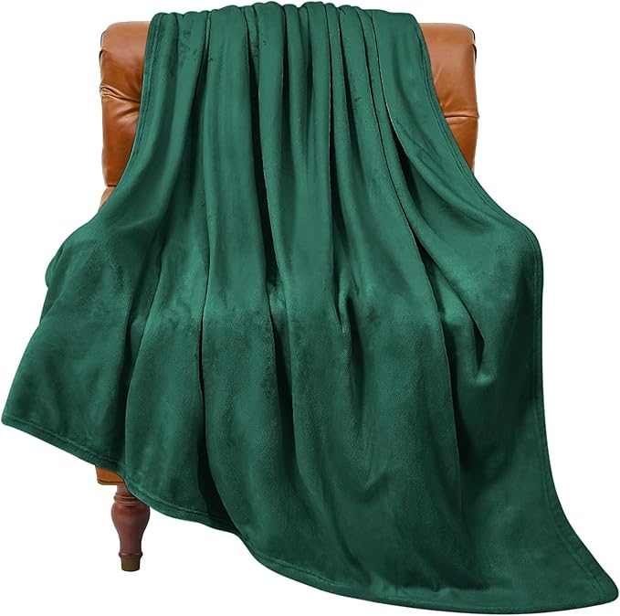 BEDELITE Fleece Blanket Christmas Forest Green Throw Blankets by BEDELITE