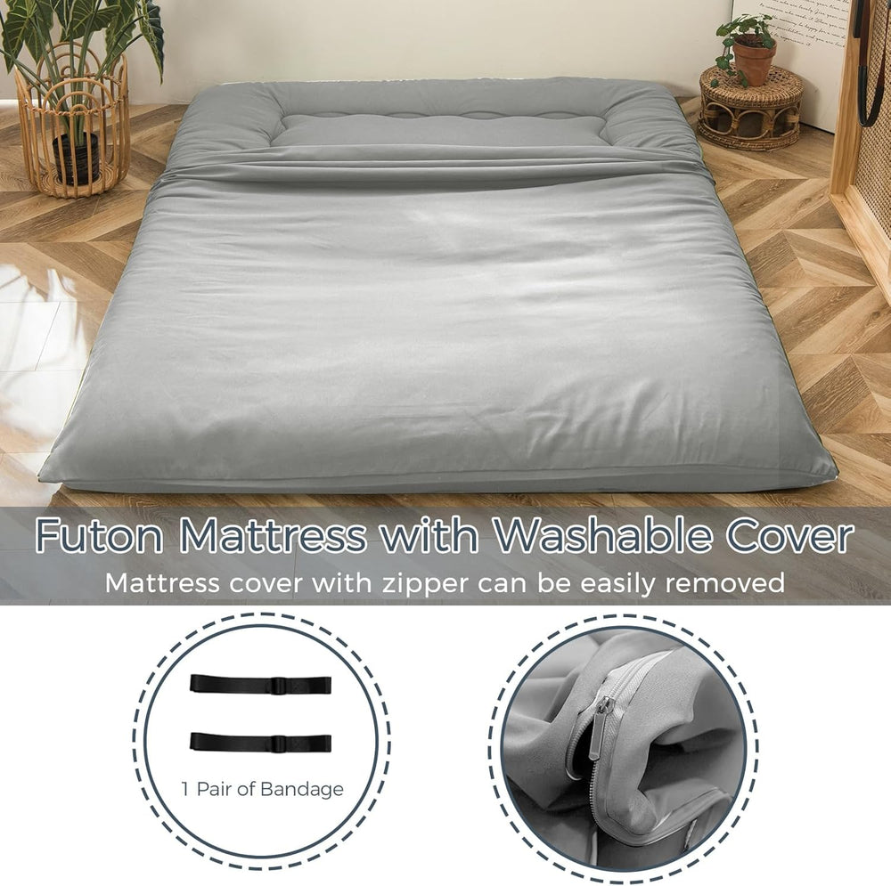 MAXYOYO 6" Extra Thick Japanese Floor Mattress Full Folding Futon Mattress