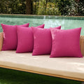 MIULEE Pack of 4 Decorative Outdoor Throw Pillow Covers Linen Waterproof Pillow by MIULEE