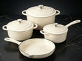 QuliMetal Enameled Cast Iron Cookware Set, 4-Piece Pots and Pans Set by QuliMetal