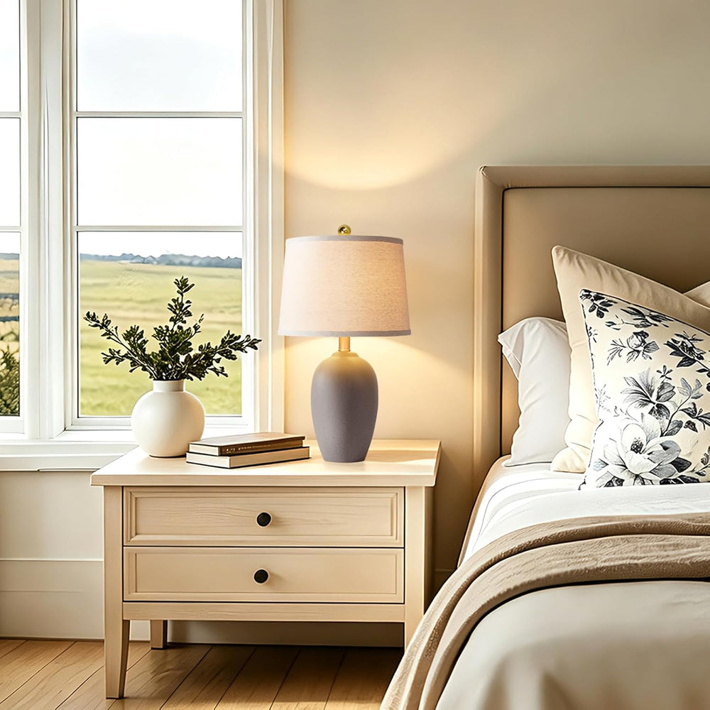 AIEAMPDO 21'' Set of 2 Farmhouse Ceramic Small Table Lamps for Living...