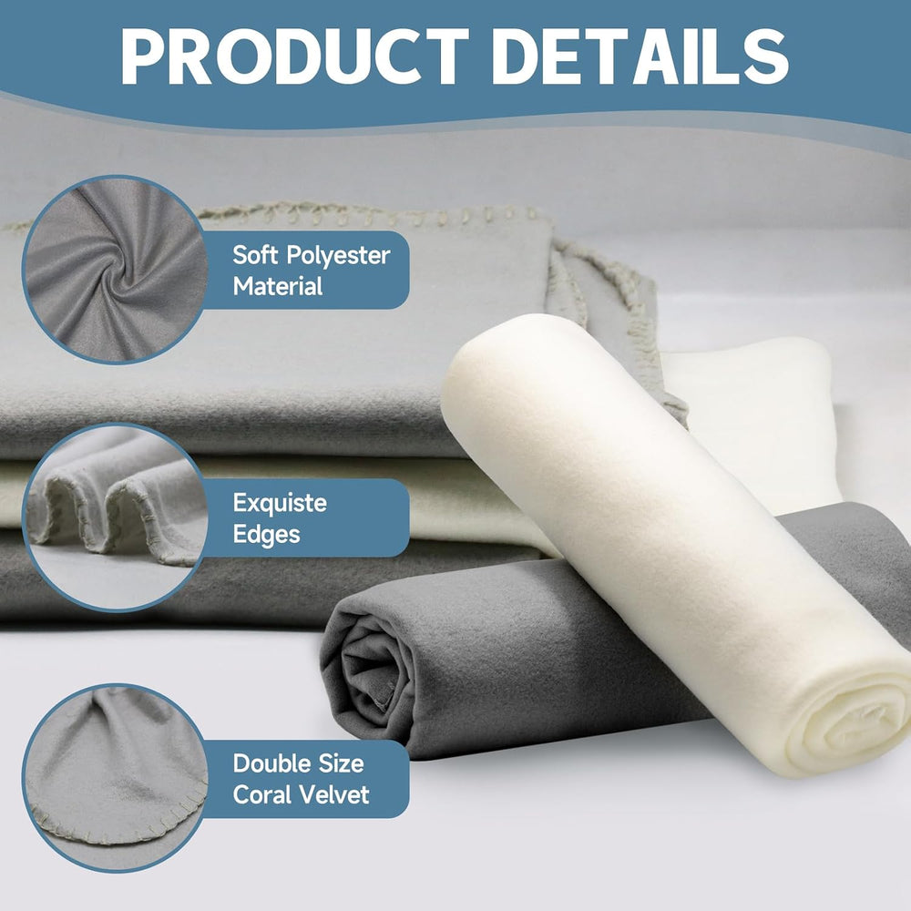 12PCS Fleece Throw Blankets Bulk 60 x 50 in Soft Blankets Fabric Warm Lightwe...