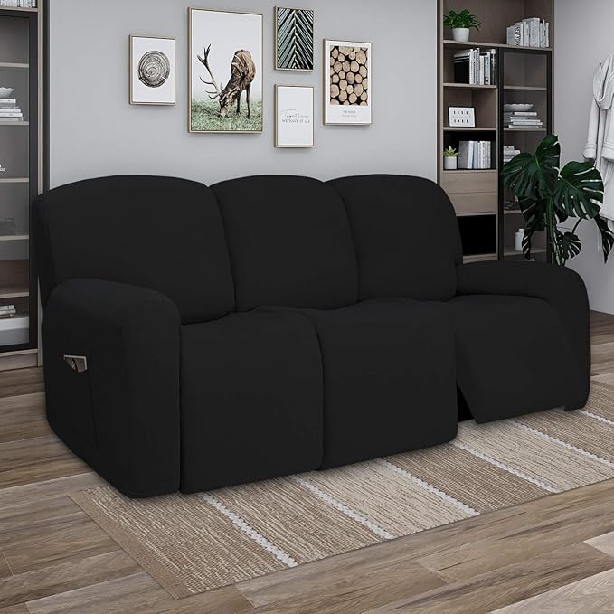PureFit Super Stretch 3 Seats Recliner Chair Sofa Couch Cover - Image 2
