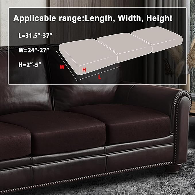 Leather Look Couch Cushion Covers Sofa Seat Slipcovers Sets Couches Furniture