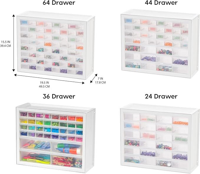 IRIS USA Small Parts Storage Cabinet, Made in USA, 44-Drawer Organizer - Image 4