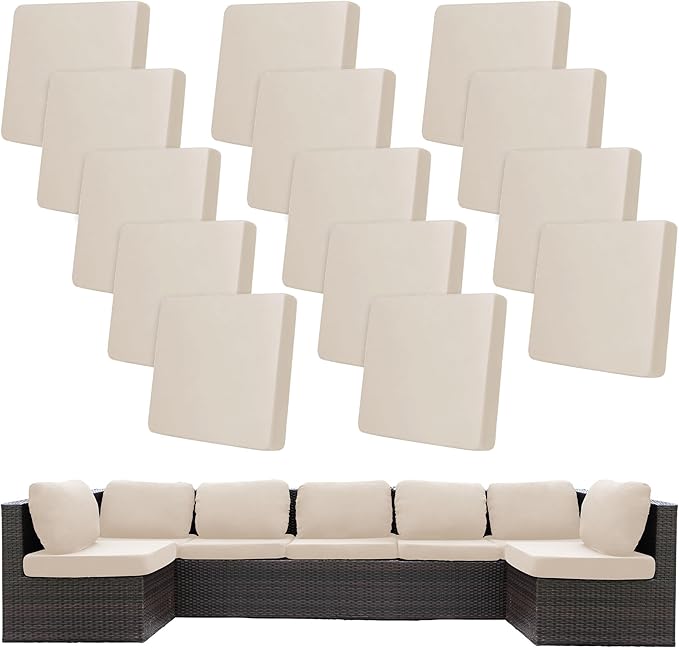 14 Pcs Stretch Patio Cushion Covers, Outdoor Couch Covers Replacement, Outdoor by BIETYONE