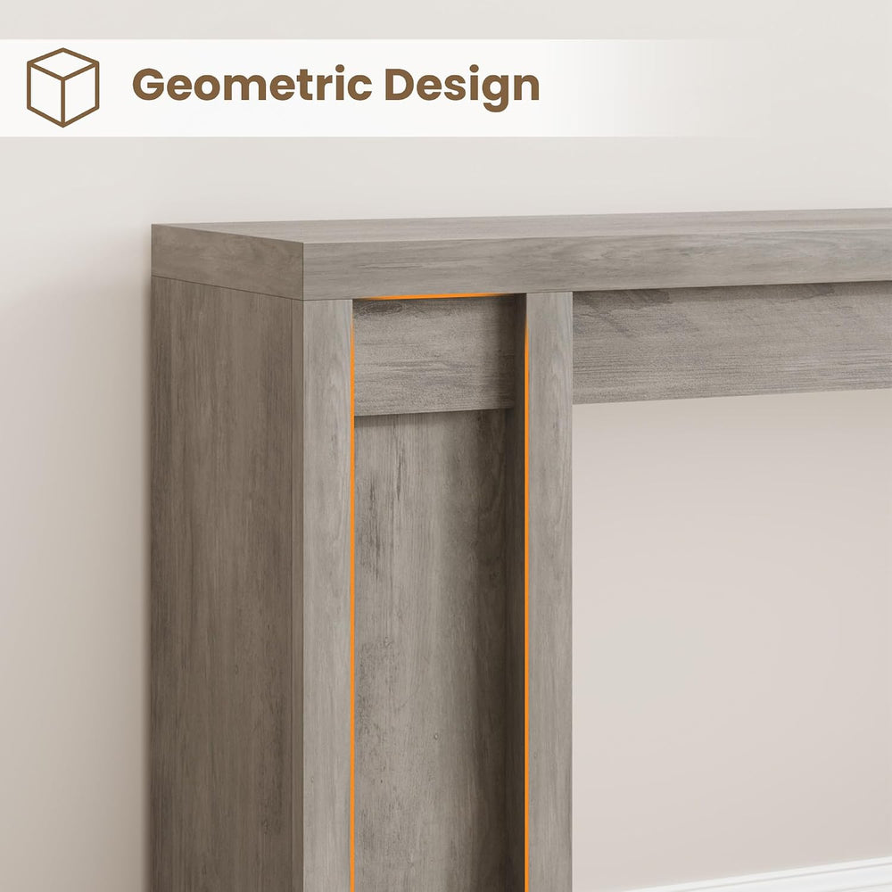 GAOMON 70.9" Farmhouse Cherrywood Console Table - 1.9" Thick Top (3...