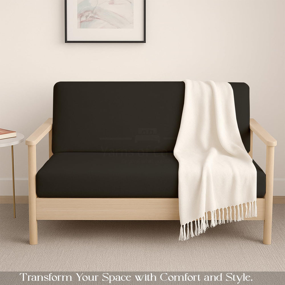 Full Size Futon Covers - 100% Egyptian Cotton Futon Slipcovers Black