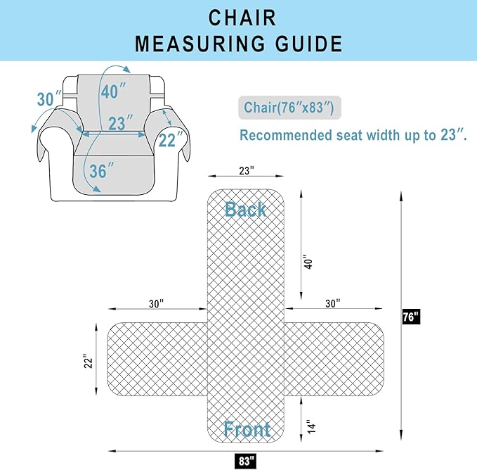 Recliner Chair Covers Reversible Sofa Cover Couch Cover - Image 7