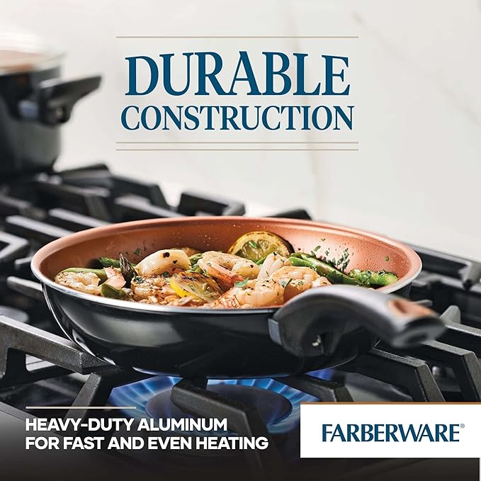 Farberware 10365 Glide Dishwasher Safe Nonstick Cookware Set / Pots and Pans Set - Image 4