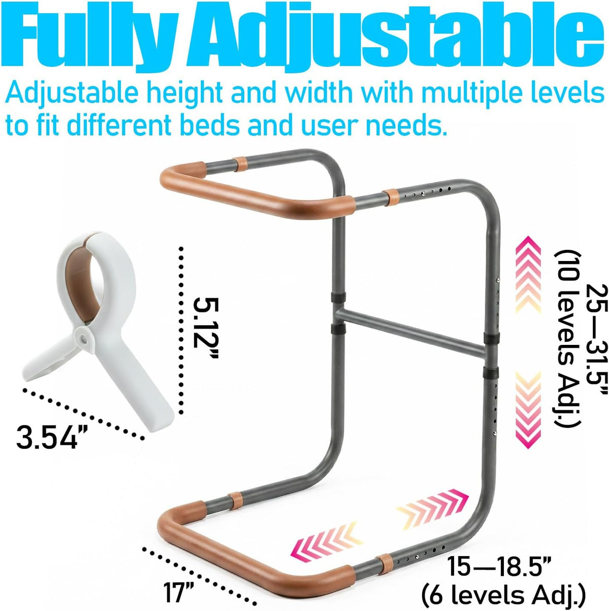adjustable blanket lifter for feet shown in use