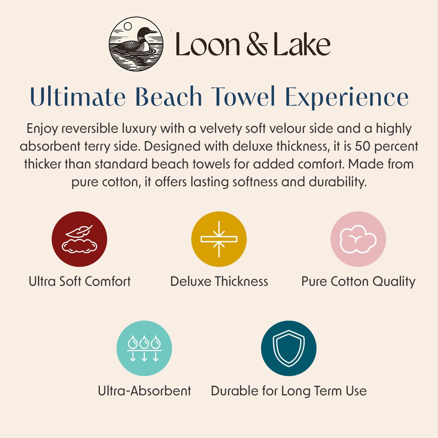 Loon & Lake Luxury Beach Towels Set of 2 - Palm Sunset | 2 Pack | 30" x 60" | Crafted from 100% Combed Cotton | Ultra Plush & Super Soft | Rays Collection