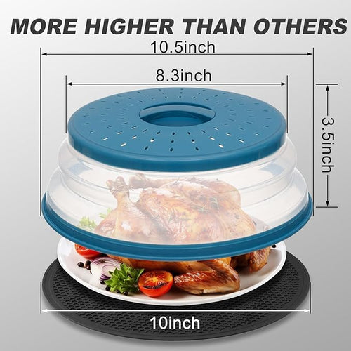 2 in 1, WENWELL Microwave Splatter Cover - Image 2