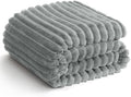 HIMEET Grey Ribbed Twin Blanket by Unknown