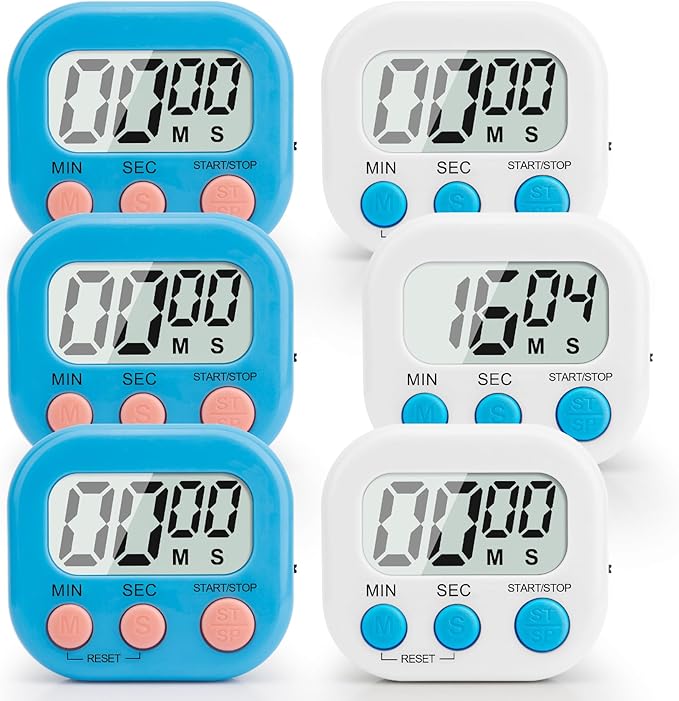 Digital Kitchen Timer, Magnetic Countdown Minute Simple Timer by enithElite